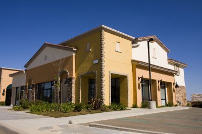 Stucco Application on Commercial Building